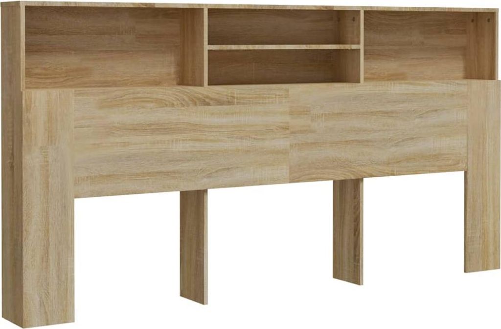 vidaXL Čelo postele s policami dub Sonoma 200x19x103,5 cm Obrázok produktu 