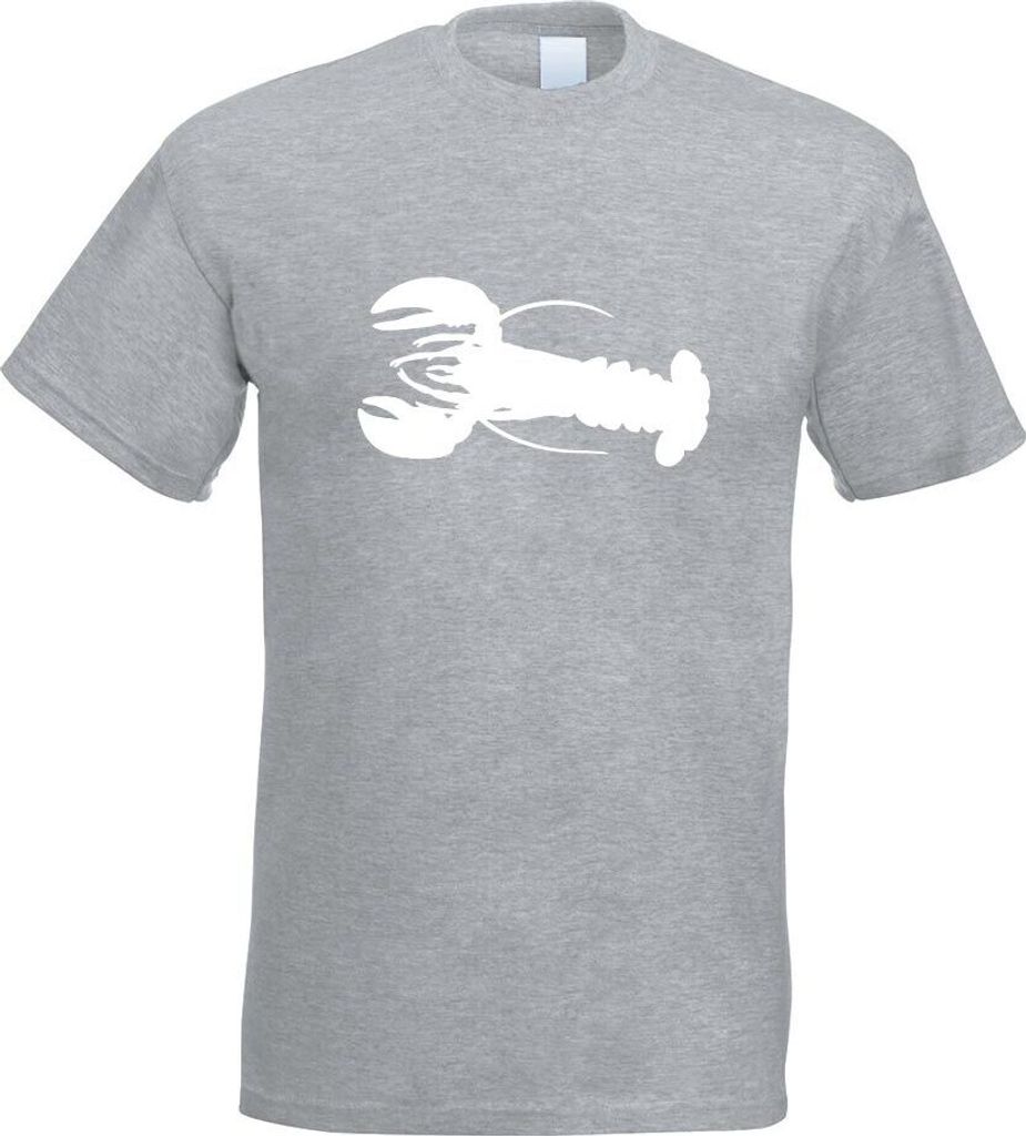 Kiwistar - T-Shirt - Graumeliert - Hummer - Lobster - Krebs - Cancer Motiv Bedruckt Funshirt Design Print - mit Motiv Bedruckt - Funshirt Design - ...
