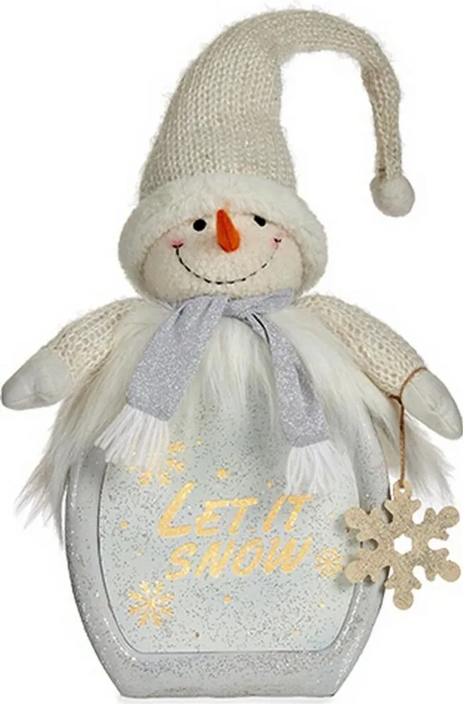 Statue Bonhomme de Neige Blanc Krist+ Grande Taille 65 cm Déco Fêtes