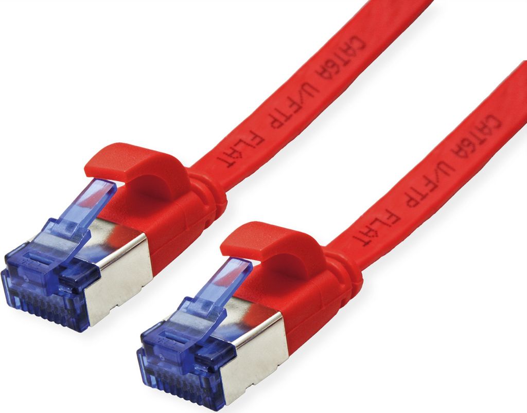 VALUE Patchkabel Cat.6A (Class EA) FTP, extra-flach, rot, 3 m