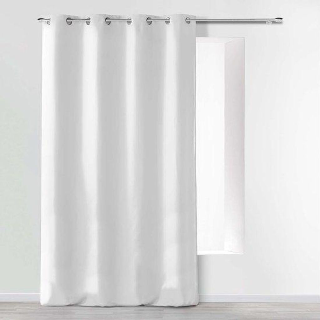 Polyester Vorhang mit Ringen - 140 x 260 cm - Weiss