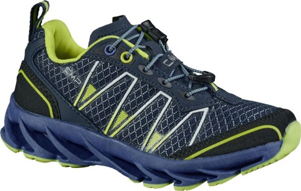 CMP Kids Altak 2.0 hochwertige Jungen Mesh Trekkingschuhe in blau, griffige TPR Laufsohle, Quick-Lace-System mit Schnürsenkeltasche