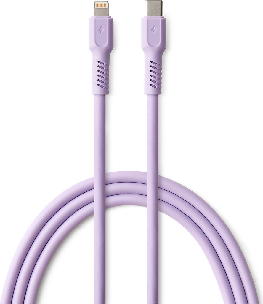 COLORUM kabel USB-C - Lightning 1,8m 2,4A CK12-CL-09 Für iPhone, Smartphone, Tablet, Laptop Lila