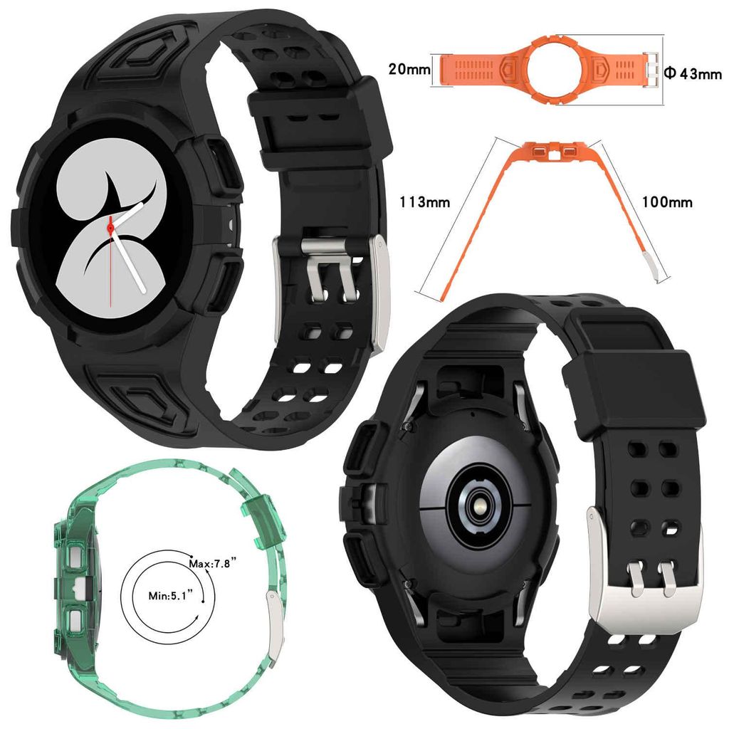 Für Samsung Galaxy Watch 4 Classic 46mm Silikon mit Gehäuse Produktbild 