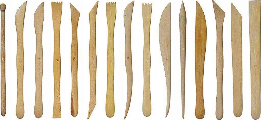 Holzschnitzmesser Phoenix 15-teilig – Holzspatel und Modellierwerkzeuge für Ton Keramik Modelliermasse