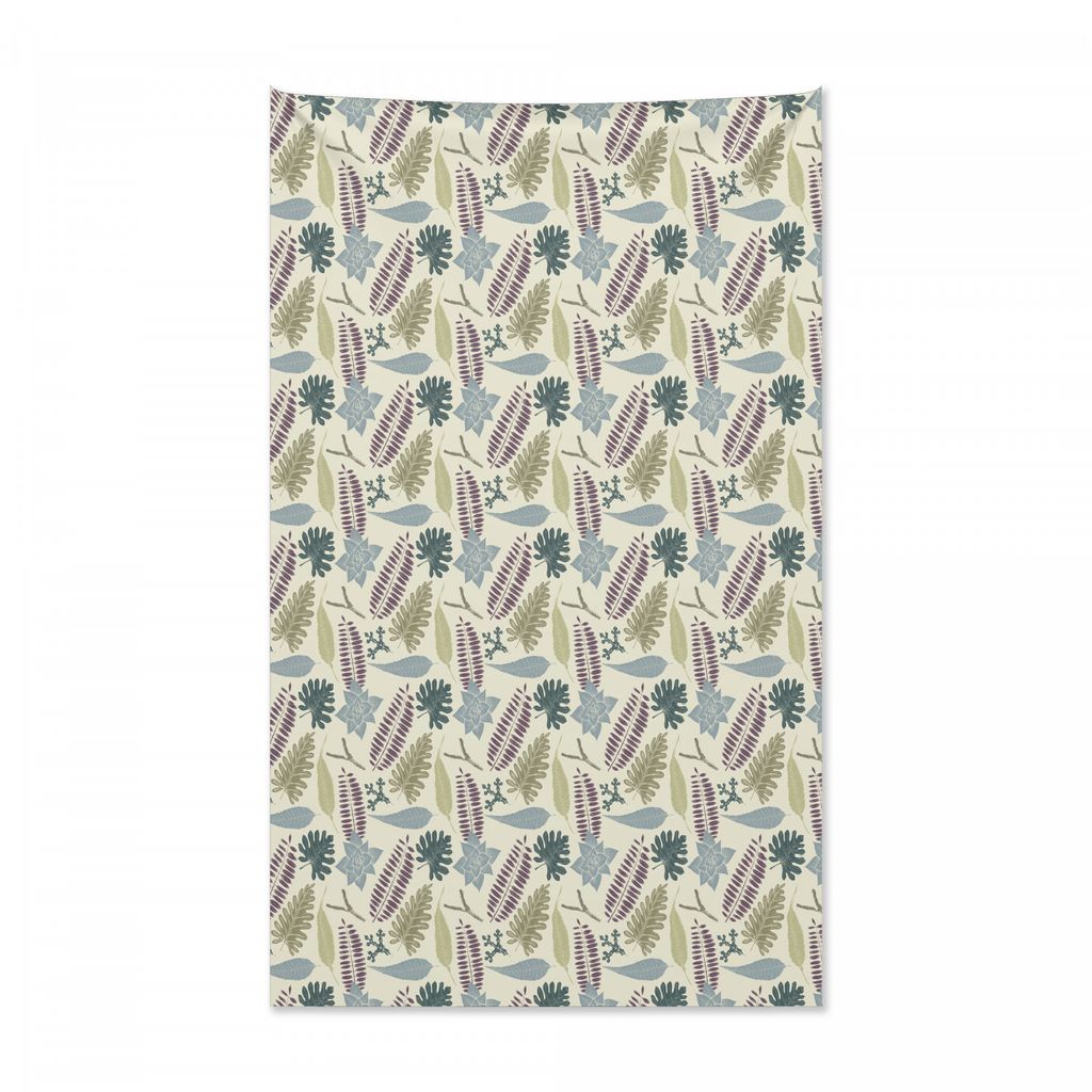 Abakuhaus Blätter Wandteppich und Tagesdecke, Vintage-Stil Laub Design aus Weiches Mikrofaser Stoff Kein Verblassen Klare Farben Waschbar, 140 x 2...