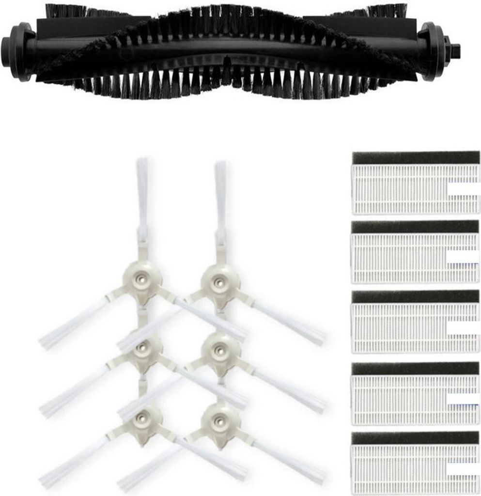Vhbw 2 Spazzole Laterali Per Rowenta X-plorer Serie 20 RR6825WH - Ricambio Robot Aspirapolvere, 3 Bracci, Diametro 14,6 Cm, Bianco - 2