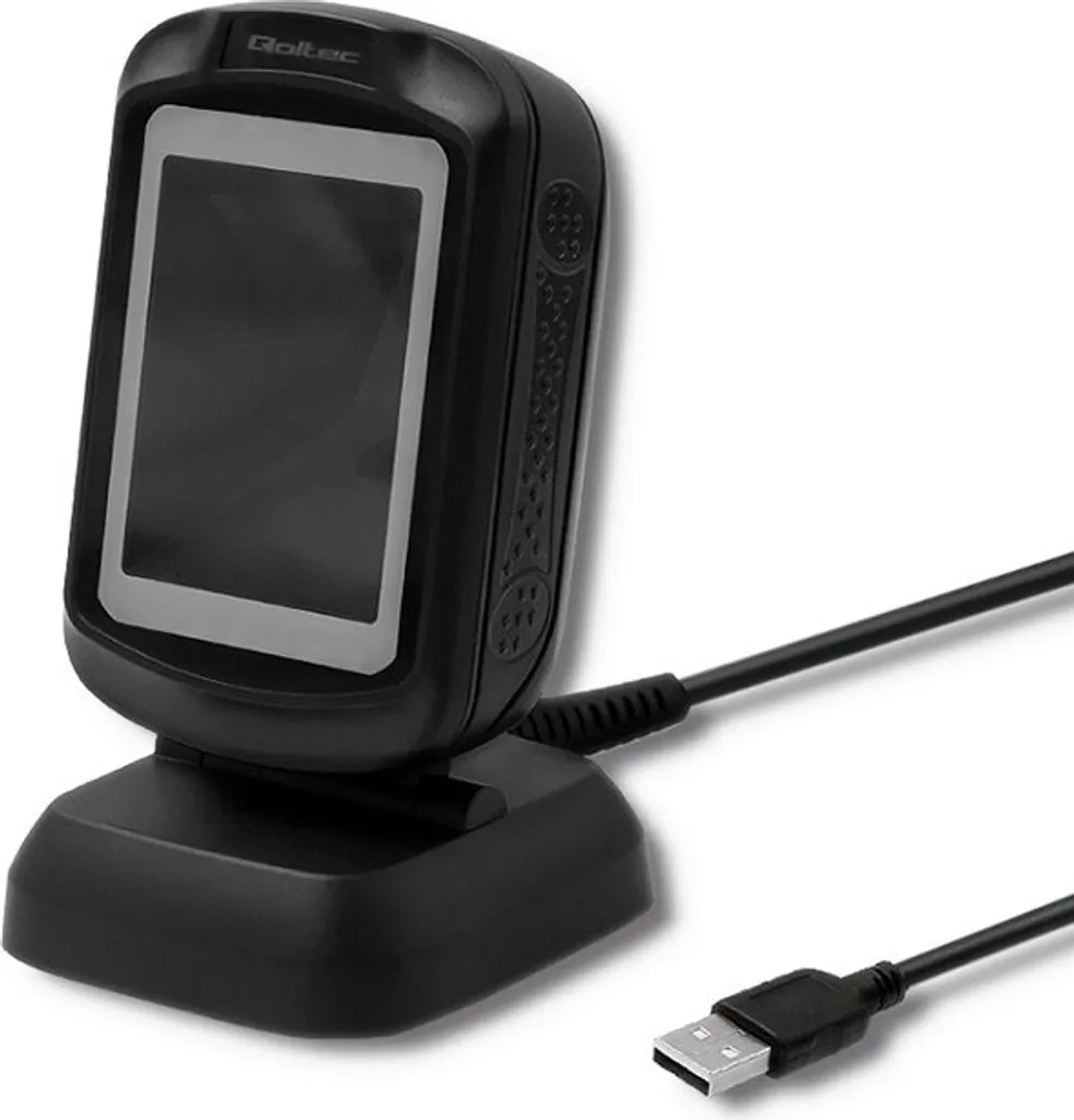 Qoltec 50864 Lettore Barcode 2D QR USB | Scanner Desktop per Negozio