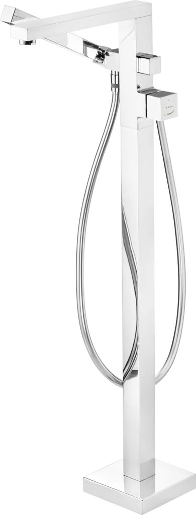 Freestanding bathtub mixer with shower set