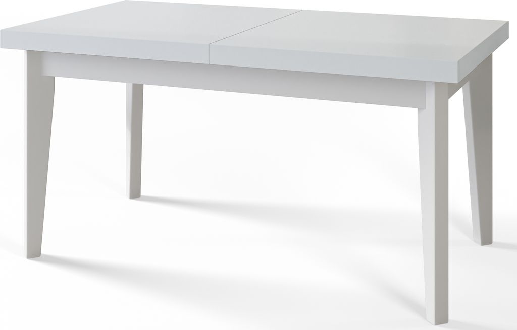 Esstisch 140 cm / 180 cm, Ausziehbarer Tisch, Küchentisch, Esszimmer Tisch, Wohnzimmertisch, Zimmertisch, Moderner Tisch, Loft Tisch, Weiße Beine...