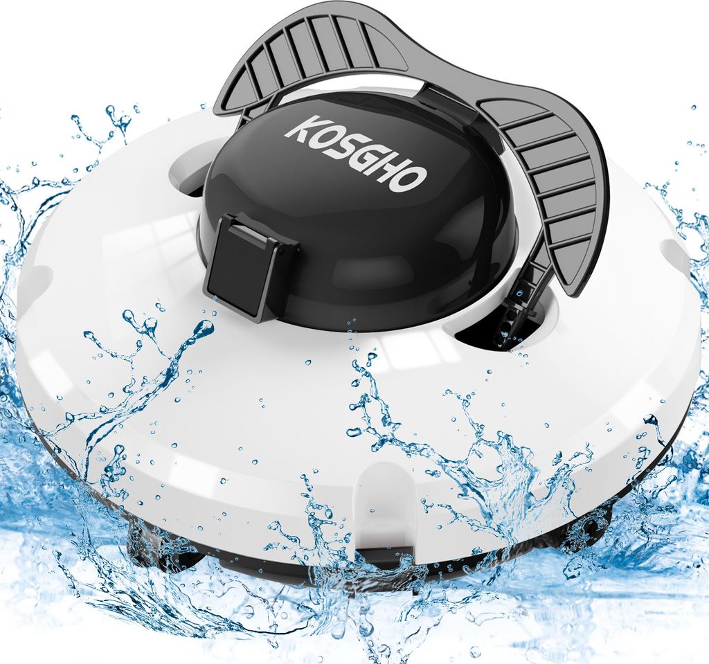 Kabelloser Roboter-Poolreiniger, IPX8, wasserdicht, Dual-Motor, starke Saugkraft, selbstparkend, 120 Minuten Laufzeit, automatischer Poolstaubsauge...
