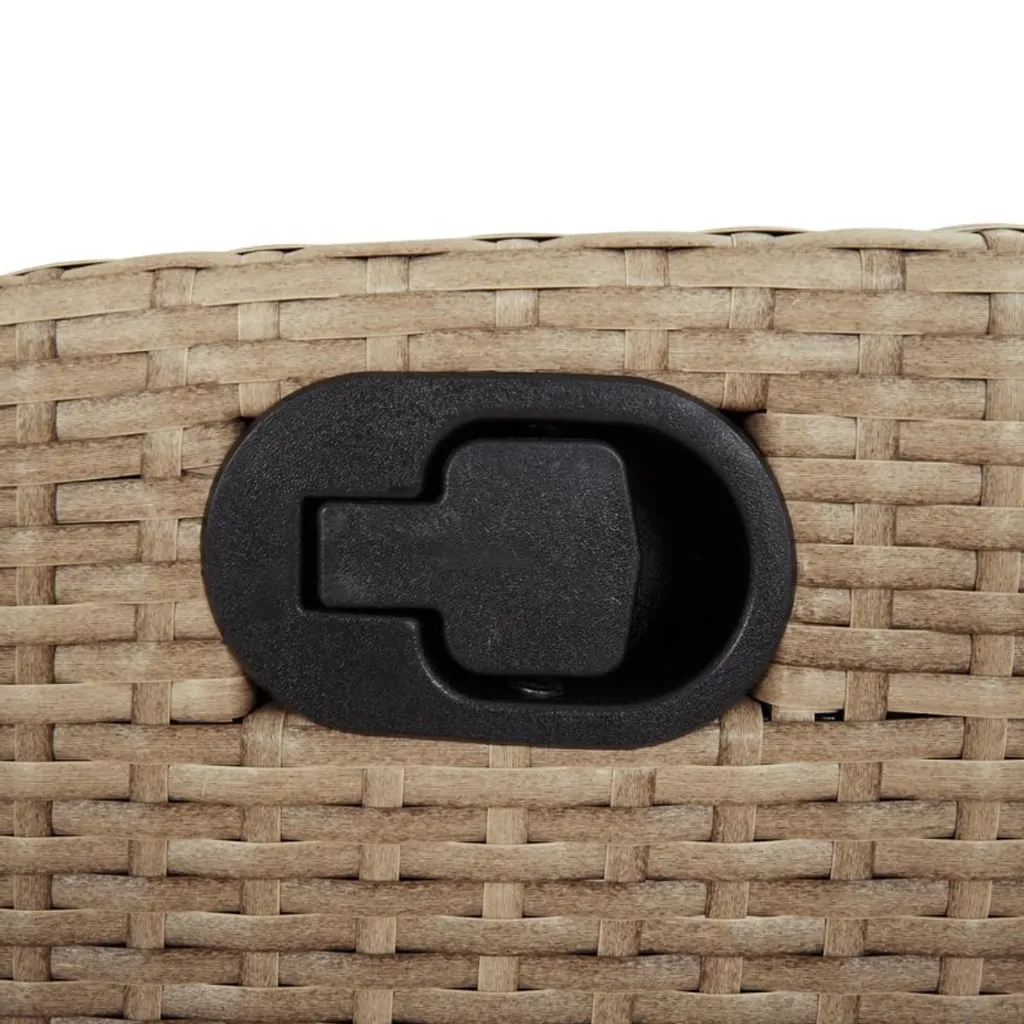 OFFERTA Poltrona vidaXL Reclinabile - Poly Rattan Beige Alta Qualità - 10