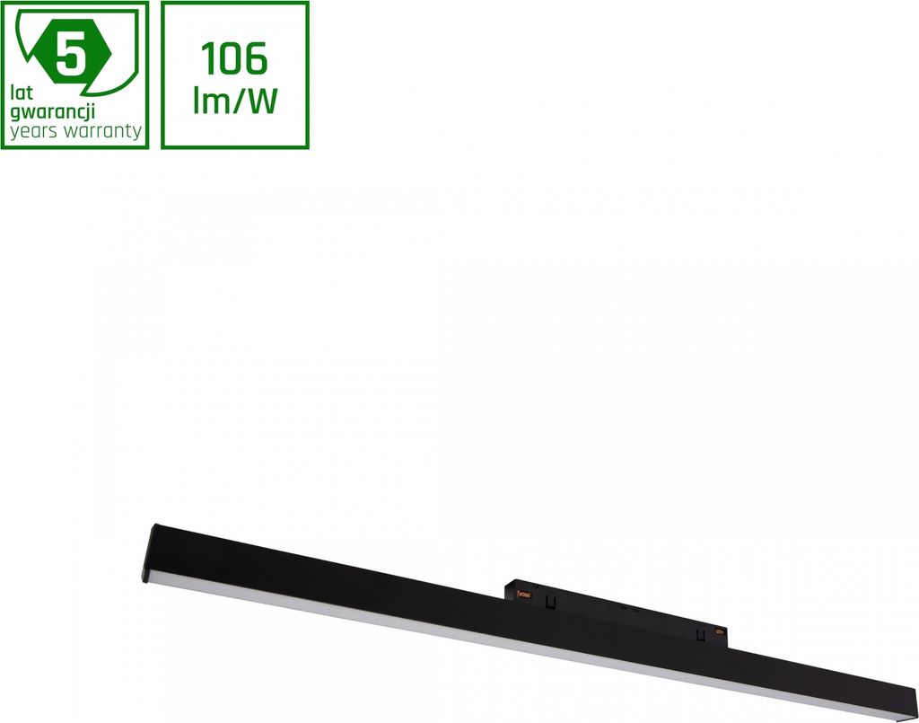 LINE M LED Stromschienenstrahler 48V 17W Warmweiß Schwarz