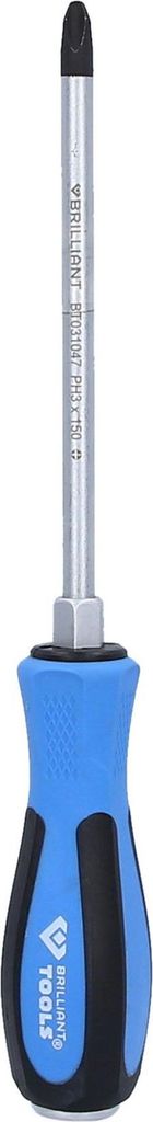 Brilliant Tools Schraubendreher Kreuzschlitz mit Schlagkappe, PH3 x 150 mm