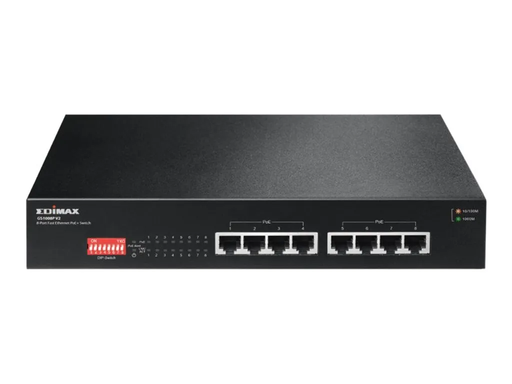 Switch PoE+ 8 Ports Gigabit EDIMAX GS-1008P V2 avec Long Range