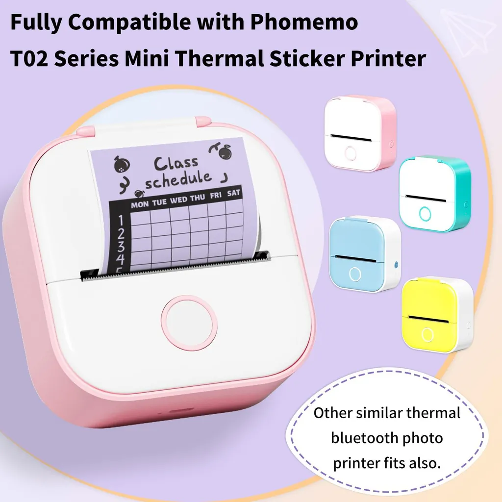 Papier Thermique Autocollant Phomemo pour Journal/Notes - 50mmx3,5m 3 Pcs - 4