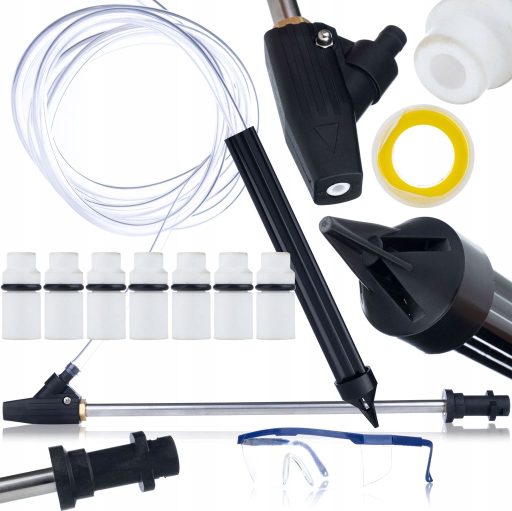 Sandstrahl-Set für Kärcher K2–K7 – 7 Düsen, Schlauch, Schutzbrille | Hochdruckreiniger-Zubehör EasyConnect