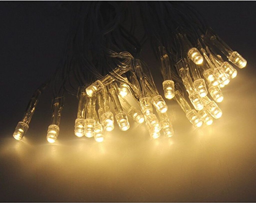 LEX 48er LED Lichterkette, warmweiss Kabel transparent LK001W