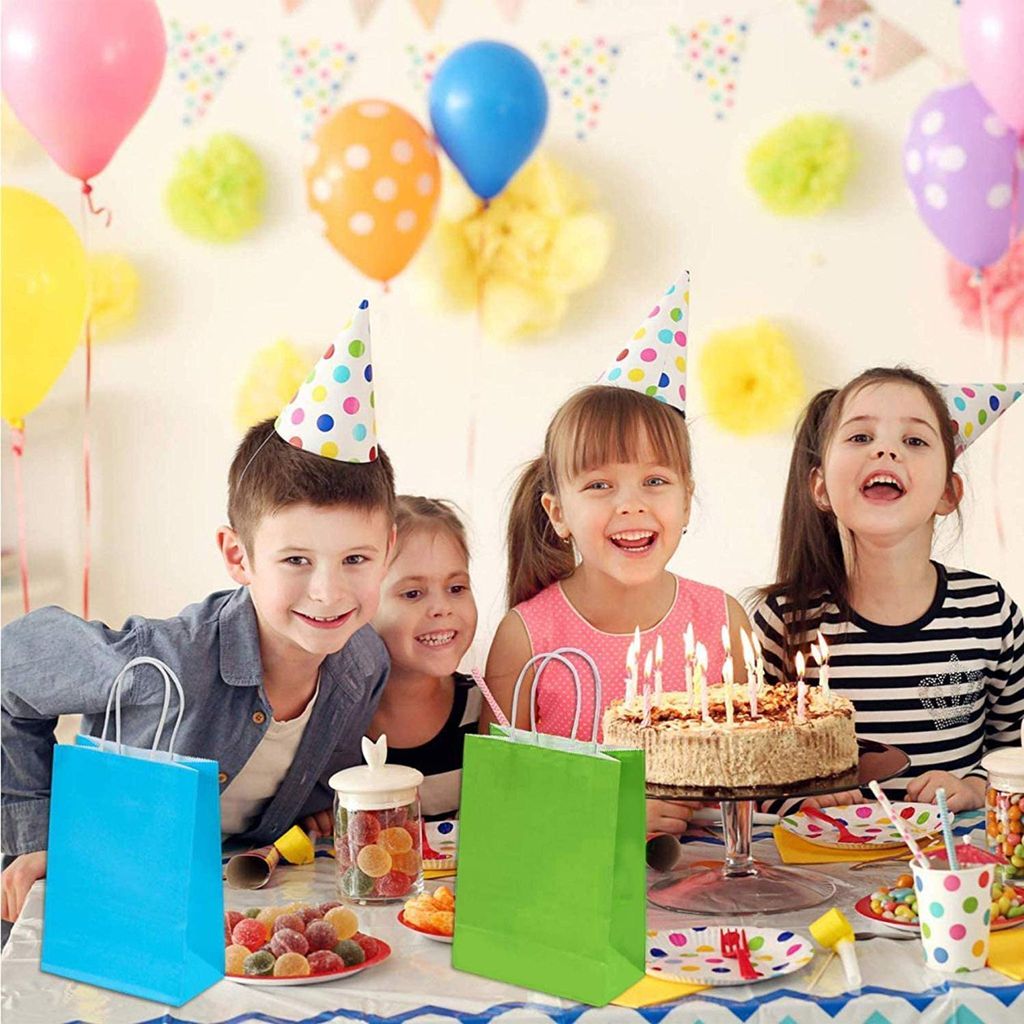 24 Stück Papier-Geschenktüten, bunte Papiertüten, Produktbild 4