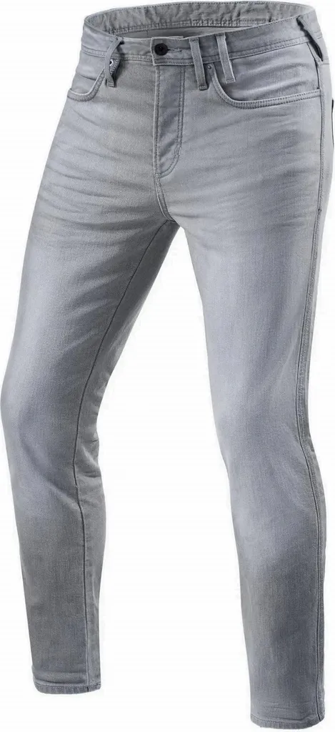 Jeans moto Revit Piston 2 SK gris clair taille 28 coupe skinny slim