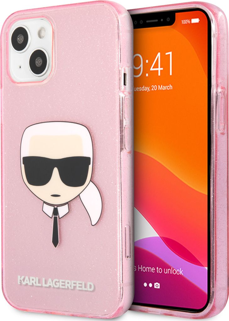 Karl Lagerfeld Karl's Head Glitter - iPhone 13 Mini Hülle Produktbild 