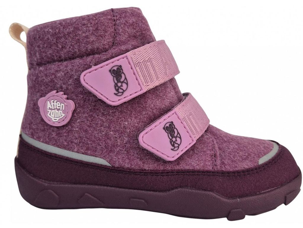 Affenzahn Wolle Comfy Otter Klettstiefel Rosa in Gr. 32
