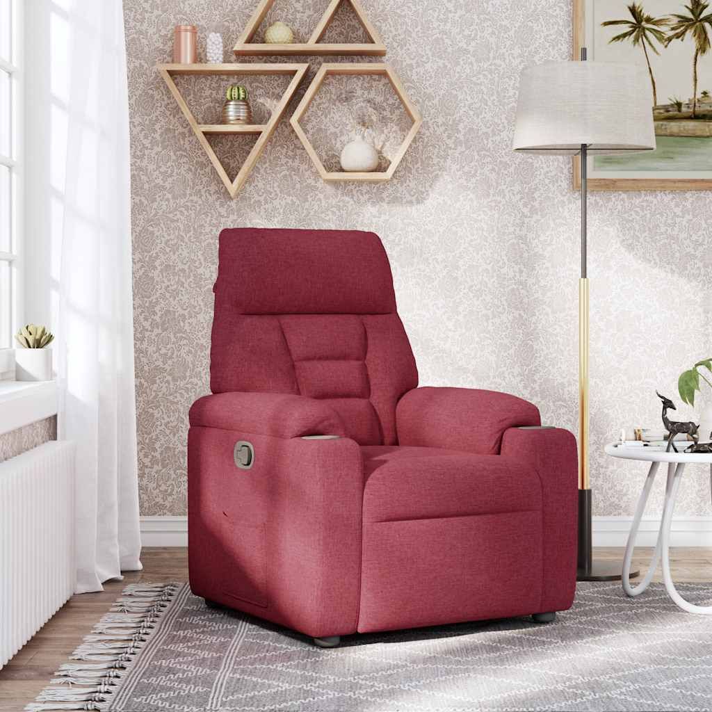 "SALE 2026"Relaxsessel- TV-Sessel - Einzelsofa elegantes Design - Weinrot Stoff - 72x90x99cm - Couchsessel DEMöbel683046