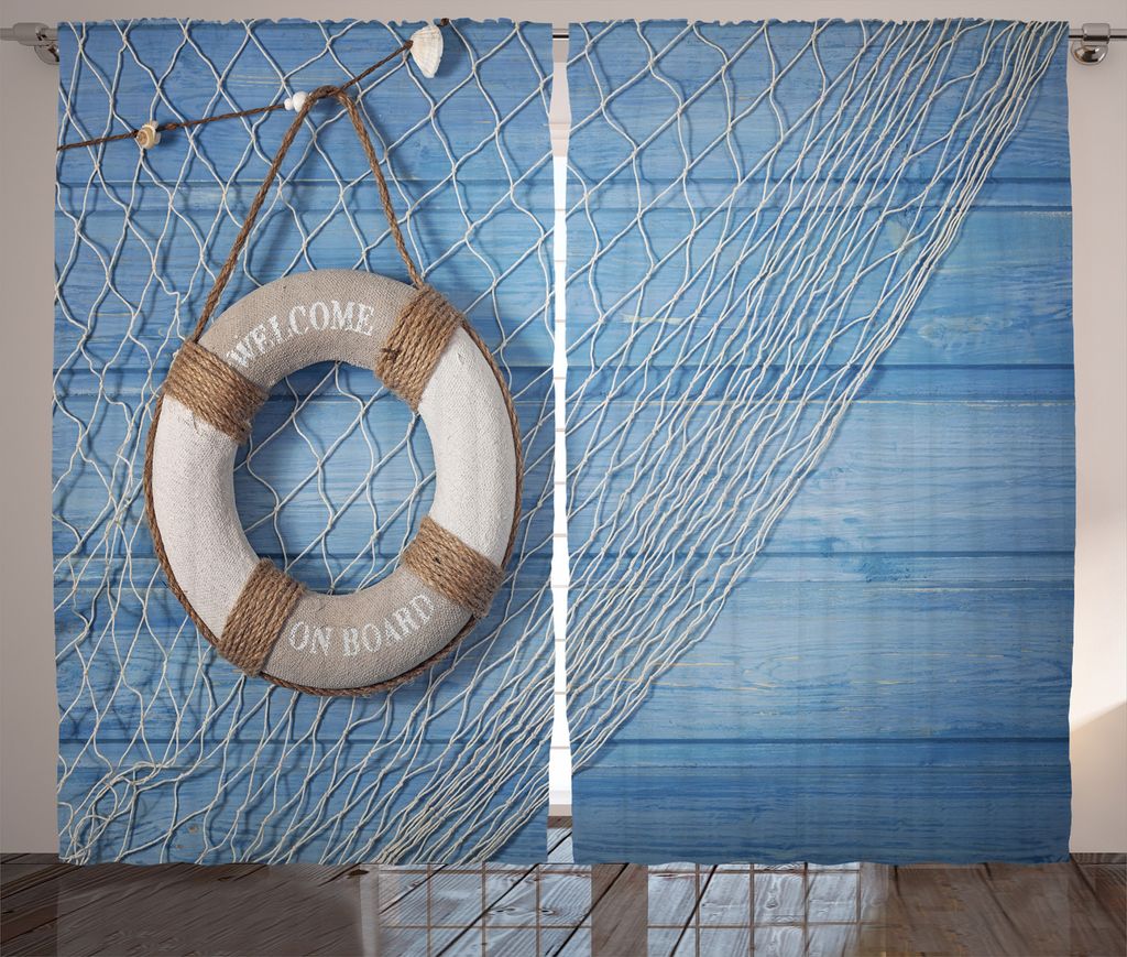ABAKUHAUS Antiquität Rustikaler Vorhang, Schäbige Natur Freizeit, Wohnzimmer Universalband Gardinen mit Schlaufen und Haken, 280 x 225 cm, Pale B...