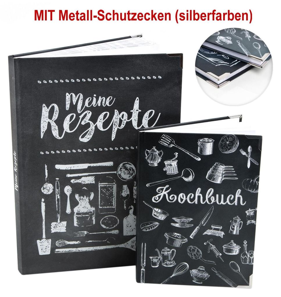 Rezeptbücher Set - 2 leere Kochbücher zum Selberschreiben Produktbild 