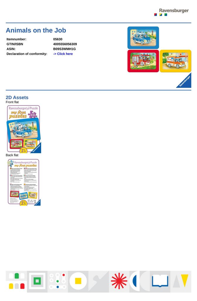 Animali in azione Ravensburger 05630 Immagine del prodotto 