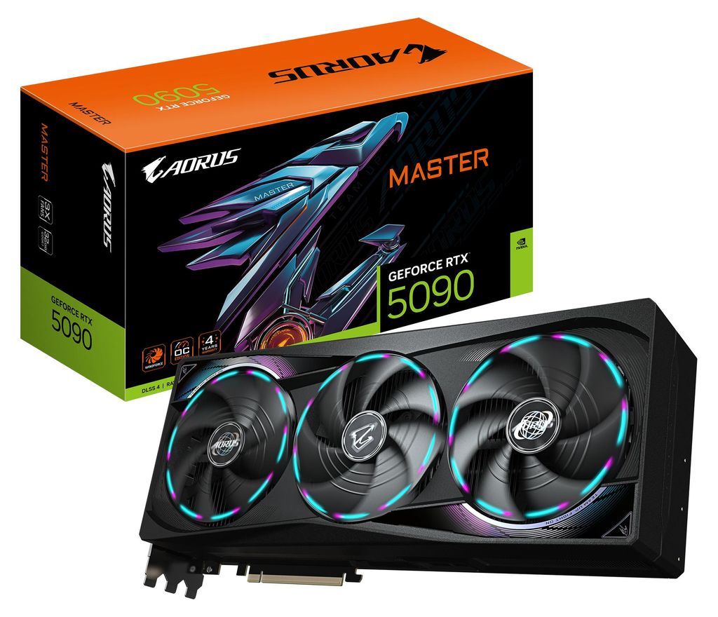 Gigabyte RTX5090 AORUS Master     32GB GDDR7 HDMI 3xDP Image du produit 