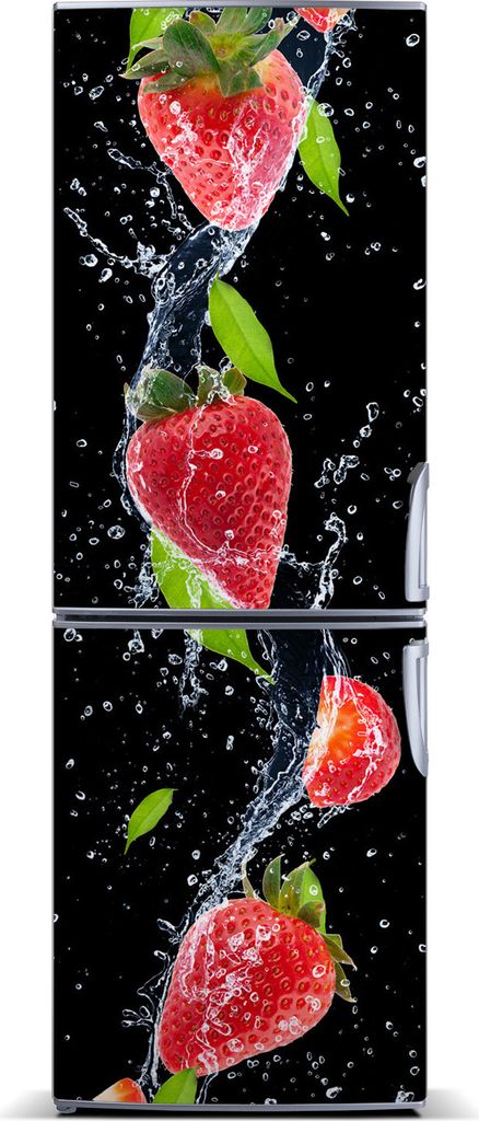 Tulup Kühlschrankdekoration - Magnetmatte - 70 cm x 190 cm - Magnet auf dem Kühlschrank - Erdbeeren