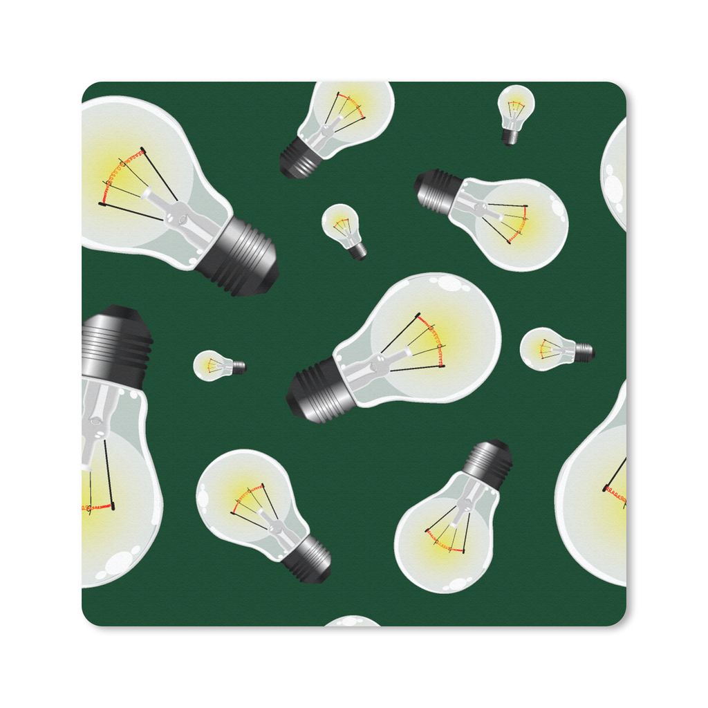 MuchoWow Mauspad Mousepad Lampen - Muster - Licht 20x20 cm - Mousepads - Maus Mat - Pad - Mausunterlage - Desk Mat - Bureauartikeln