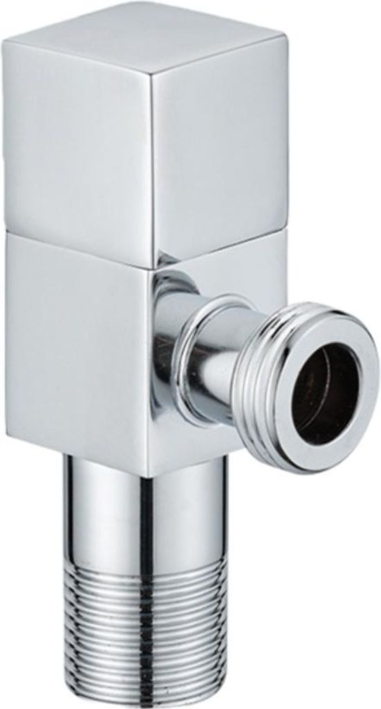 INF Eckventil aus Edelstahl Quadratisch - Silber, Hoher Durchfluss