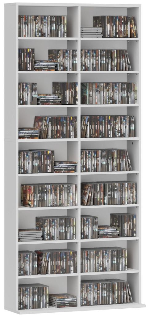 HOMCOM CD DVD Blueray Regal CD-Ständer mit 18 Fächern fürs Produktbild 