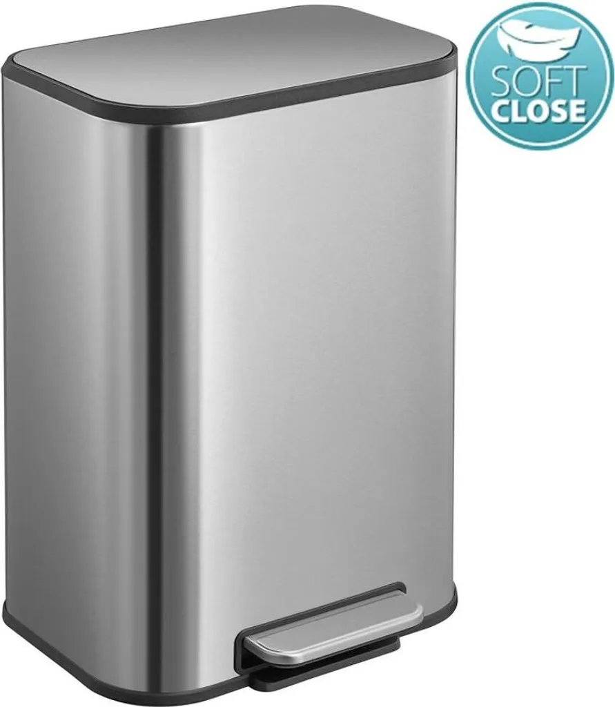 Cestino Bagno 5 Litri Inox Opaco | Pedale Resistente Soft Close