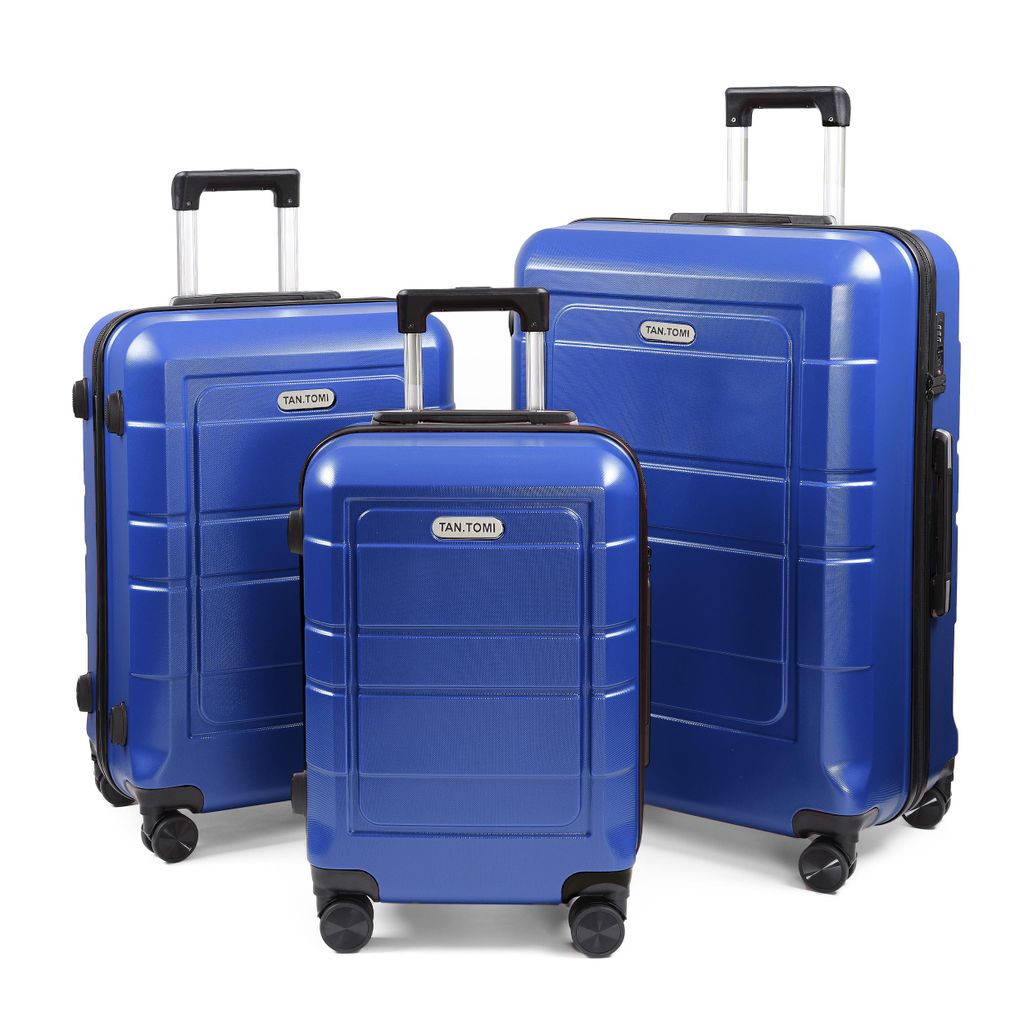 Kofferset Hartschale Trolley Koffer Leicht Reisekoffer ABS Erweiterbar Haltbar, Mit Zahlenschloss Trolley Handgepäck Große Kapazität 4 Rollen