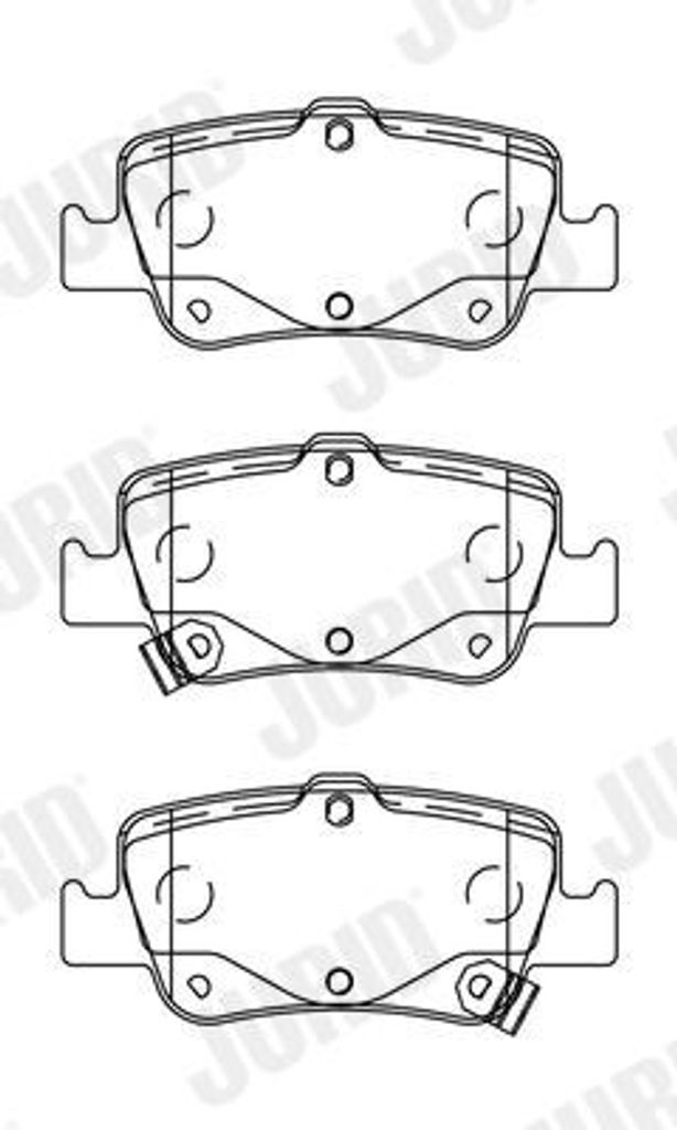 JURID Bremsbeläge Satz Hinten für TOYOTA AURIS (NRE15, ZZE15, ADE15, ZRE15, NDE15) 572601J