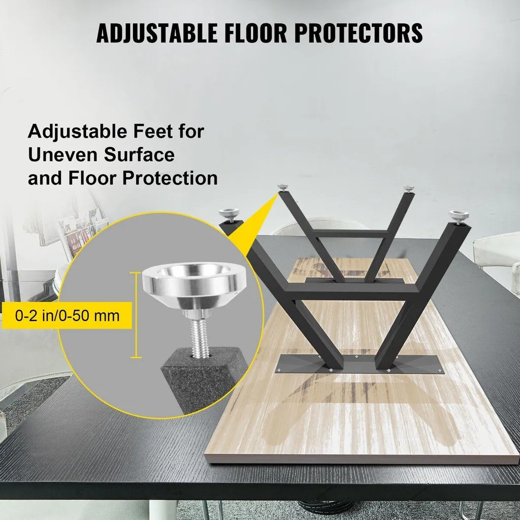 Pieds de table à manger en acier robuste forme A noir mat 16x17,7 pouces - 5