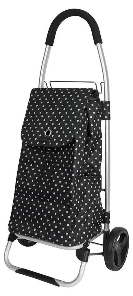 Chariot de courses isotherme amovible et pliable capacité 15kg Noir