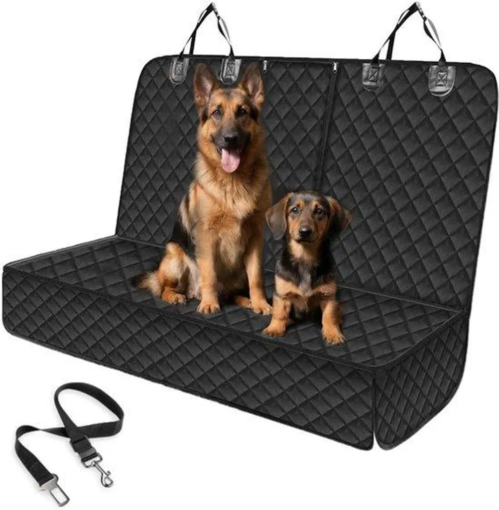 Housse de voiture pour chiens format universel avec sangle de maintien sûr