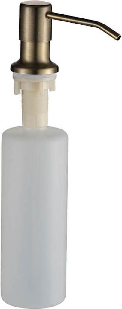 Einbau-Seifenspender, Spülbecken-Seifenspender, Messing antique-bronze, 500 ml, Dropp Spülmittel-Spender