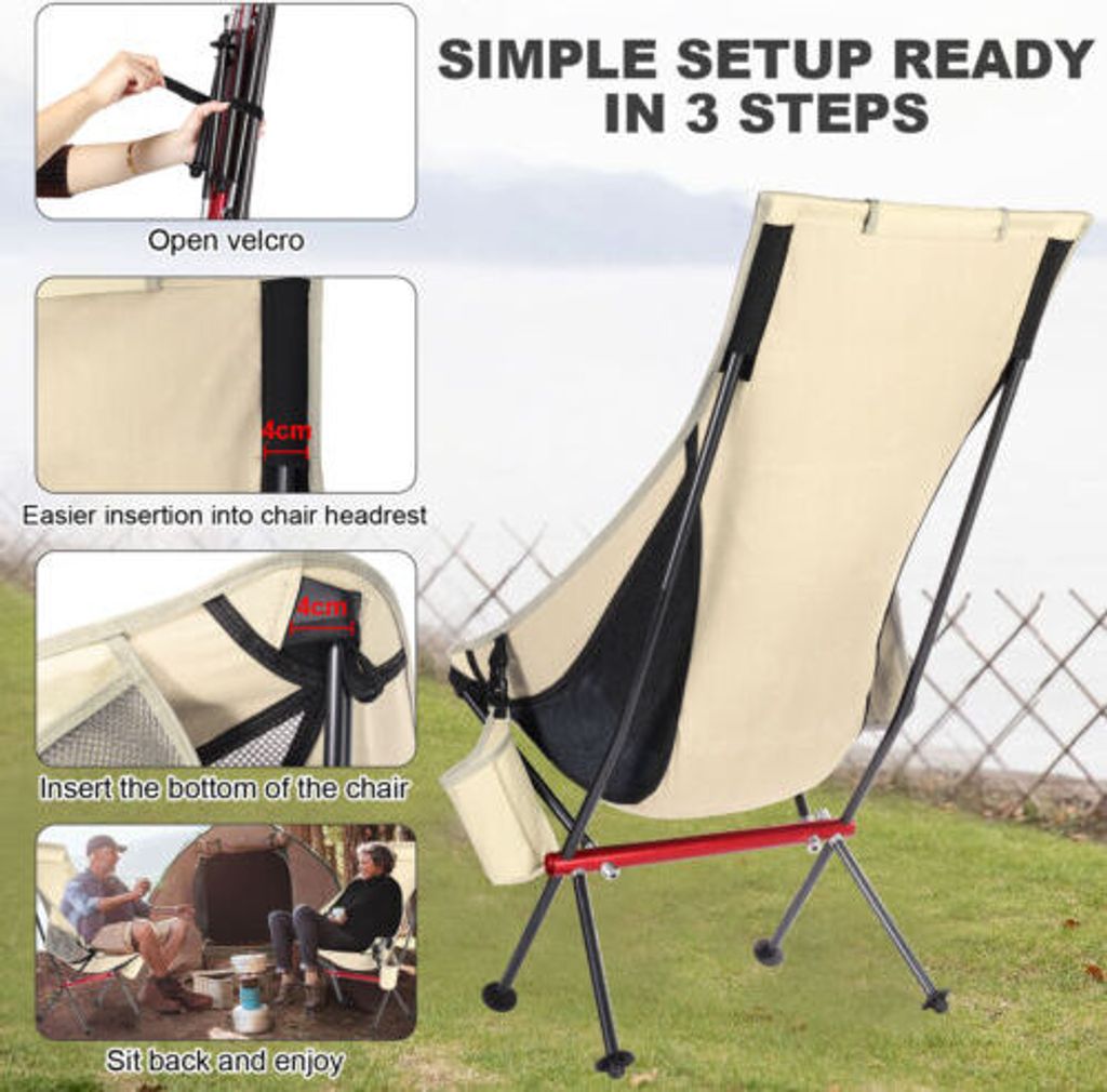 Campingstuhl Hochlehner Faltbar Campingstuhl mit Kopfsttz,