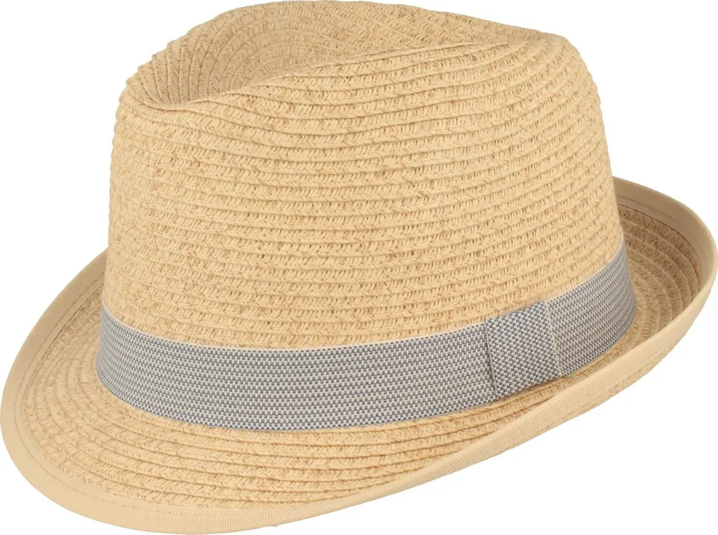 Chapeau de paille Trilby pour enfants Hut-Breiter avec ruban en reps
