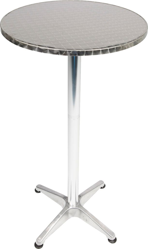 Alu Bistrotisch Balkontisch Garten Terrasse Glastisch rund klappbar 60 cm