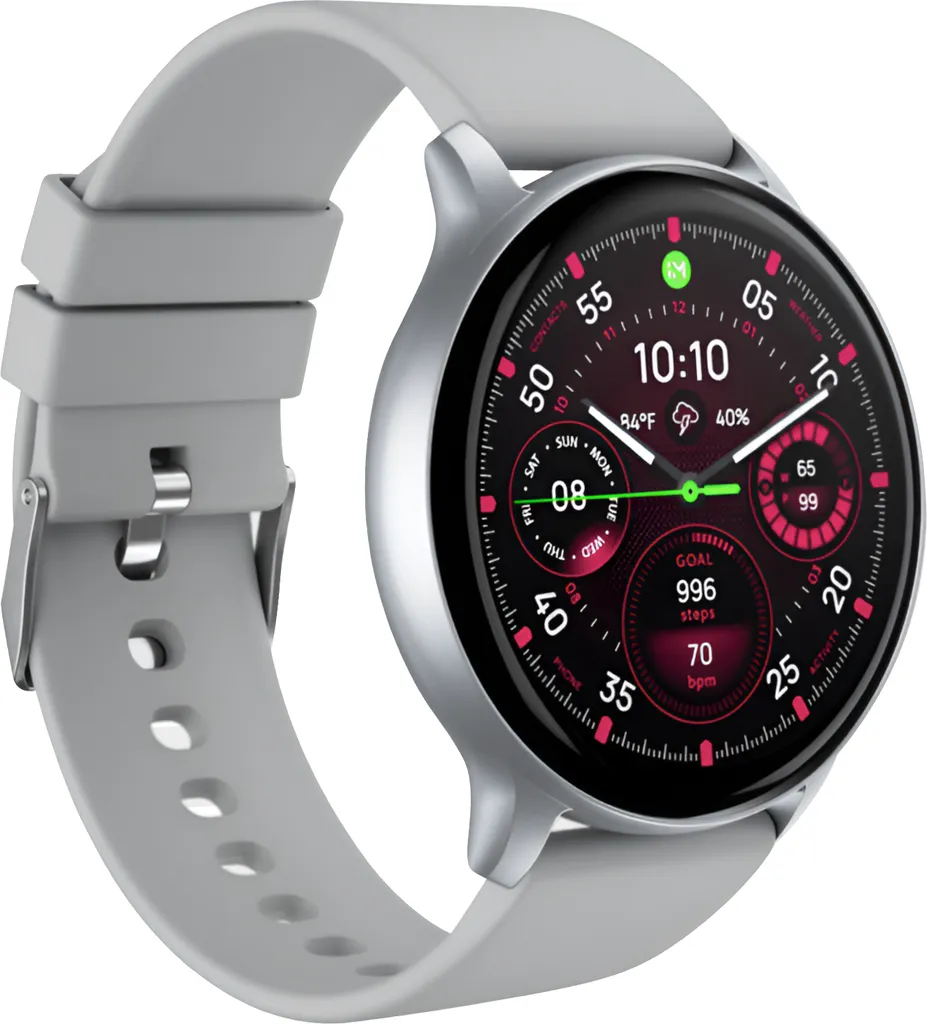 Proove, Smartwatch sportivo Salute 7 giorni batteria impermeabile IP67, argento