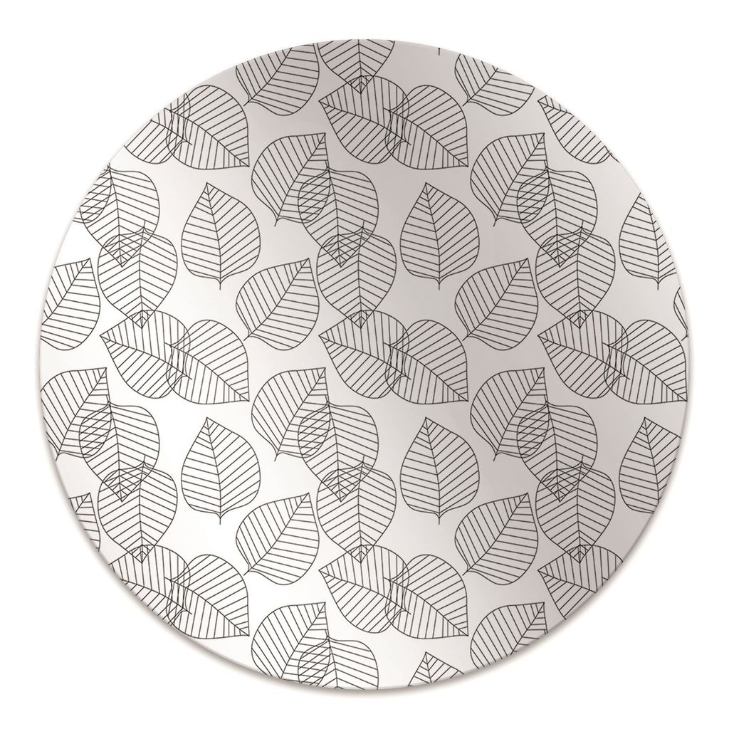 Rundmatte - Stuhlunterlage Bürostuhlunterlage - Rund Ø 100 cm - Bodenmatte - Fußmatte - Blätter Muster