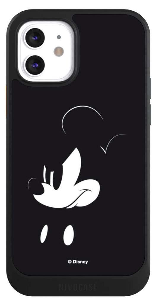 NIVOCASE Hülle für Apple iPhone 12 Handyhülle NIVOcore Case Schwarz Disney Mickey Mouse Offizielles Lizenzprodukt