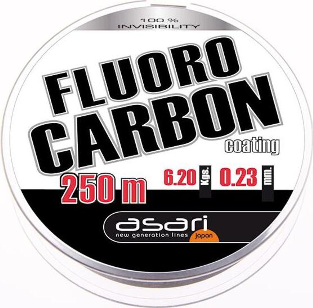 Asari Laco Flurocarbon 250 M Weiß,Orange 0.500 mm Weiß,Orange 0.500 mm