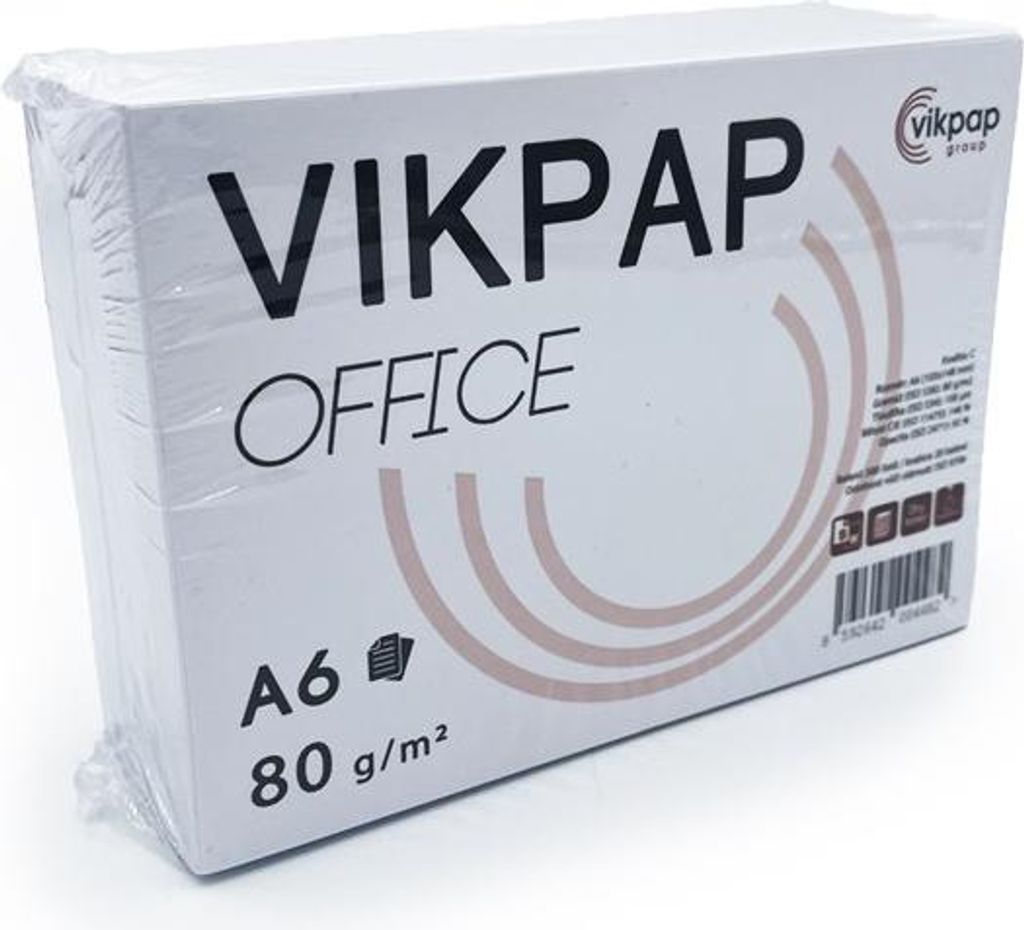 VIKPAP Office - papier de bureau A6, 80 g/m2, 500 feuilles Image du produit 